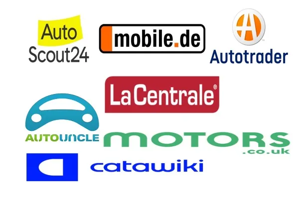 Логотипи найкращих європейських платформ автомобільної реклами